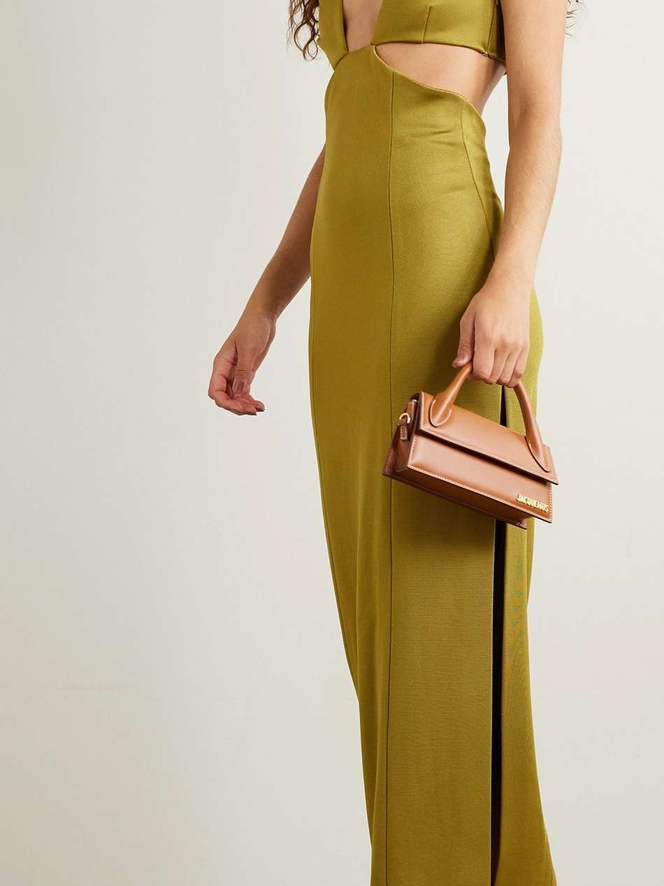 cutout stretch-knit maxi dress