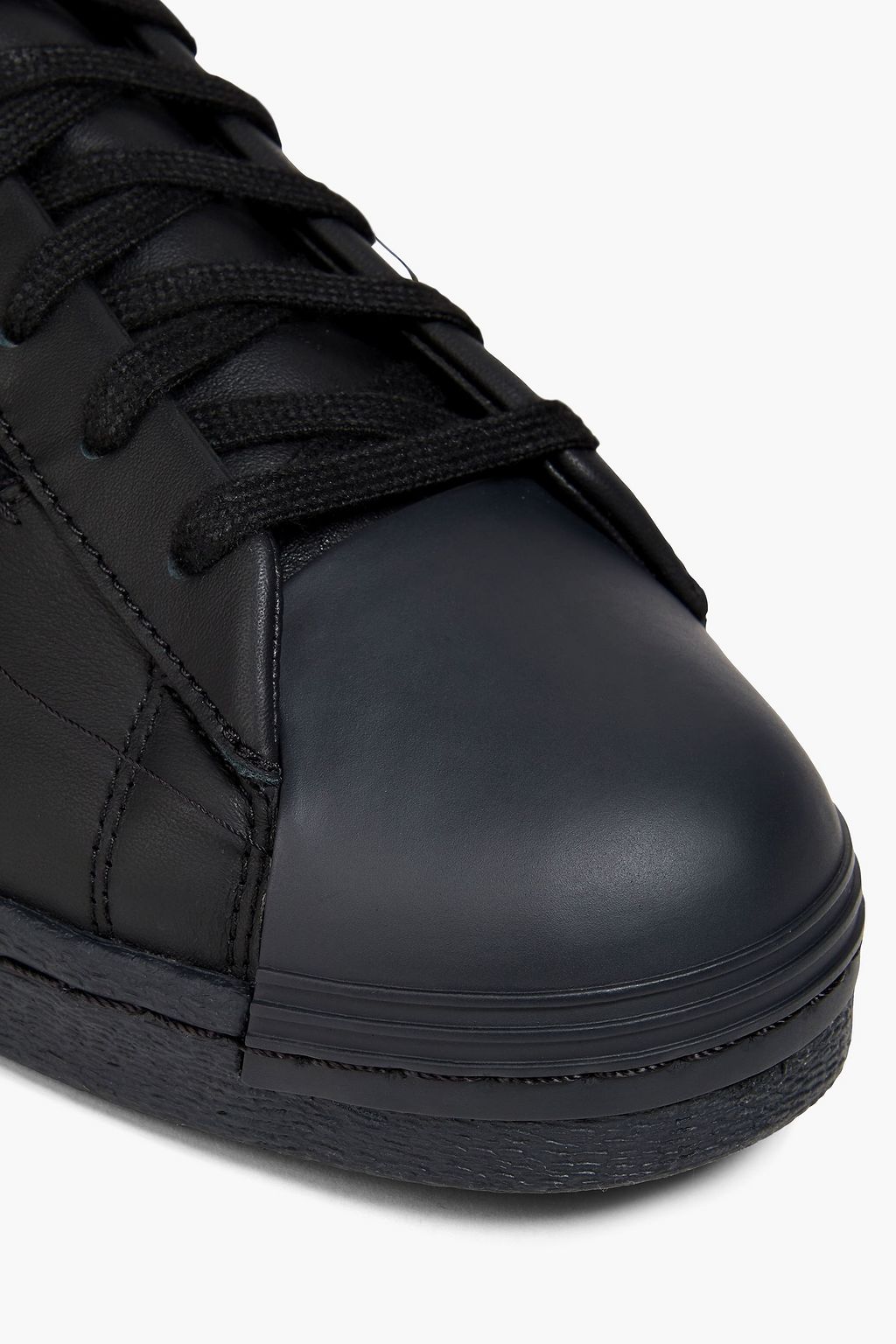 Y-3 Superstar embroidered leather sneakers