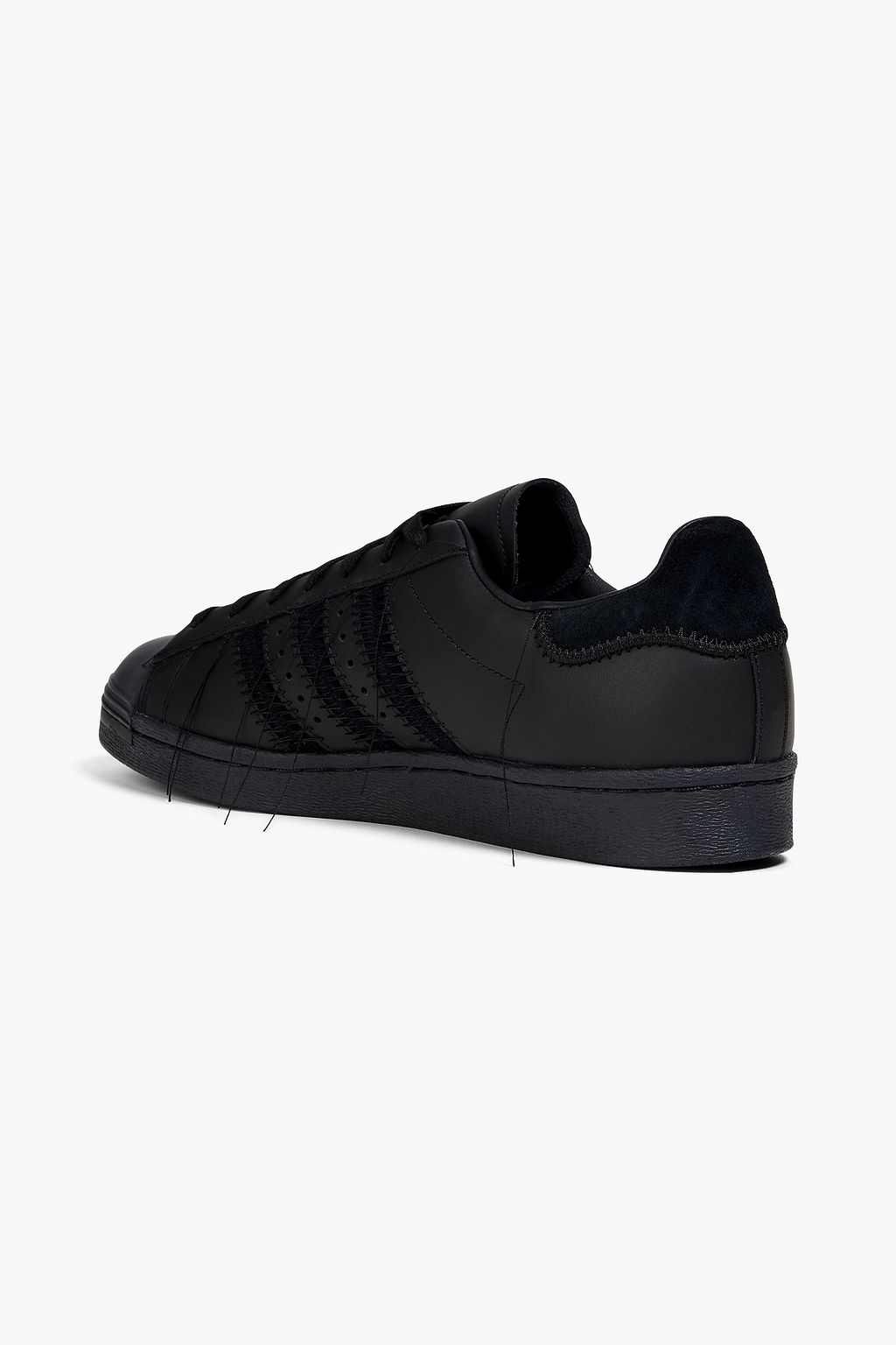 Y-3 Superstar embroidered leather sneakers