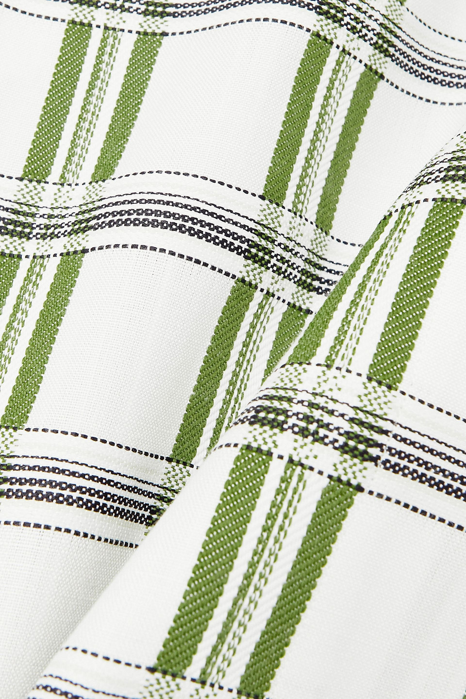 VICTORIA BECKHAM CHECKED JACQUARD WRAP SKIRT