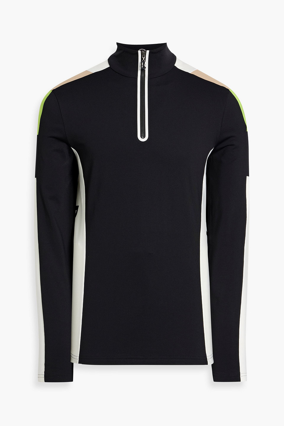 Bogner Mica Color-block Stretch-jersey Half-zip Base Layer In Black