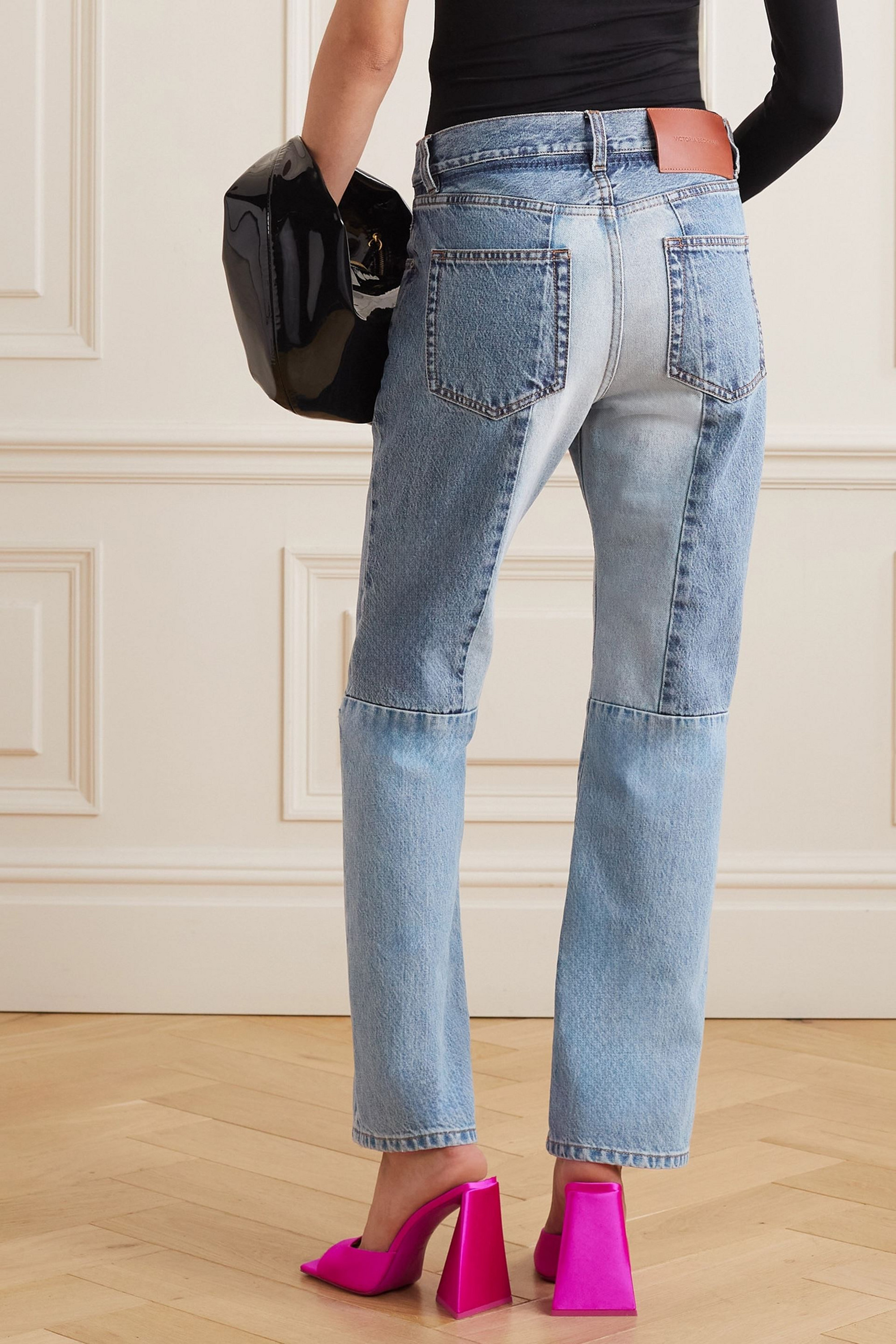 Victoria Beckham Victoria patchwork mid-rise jeans