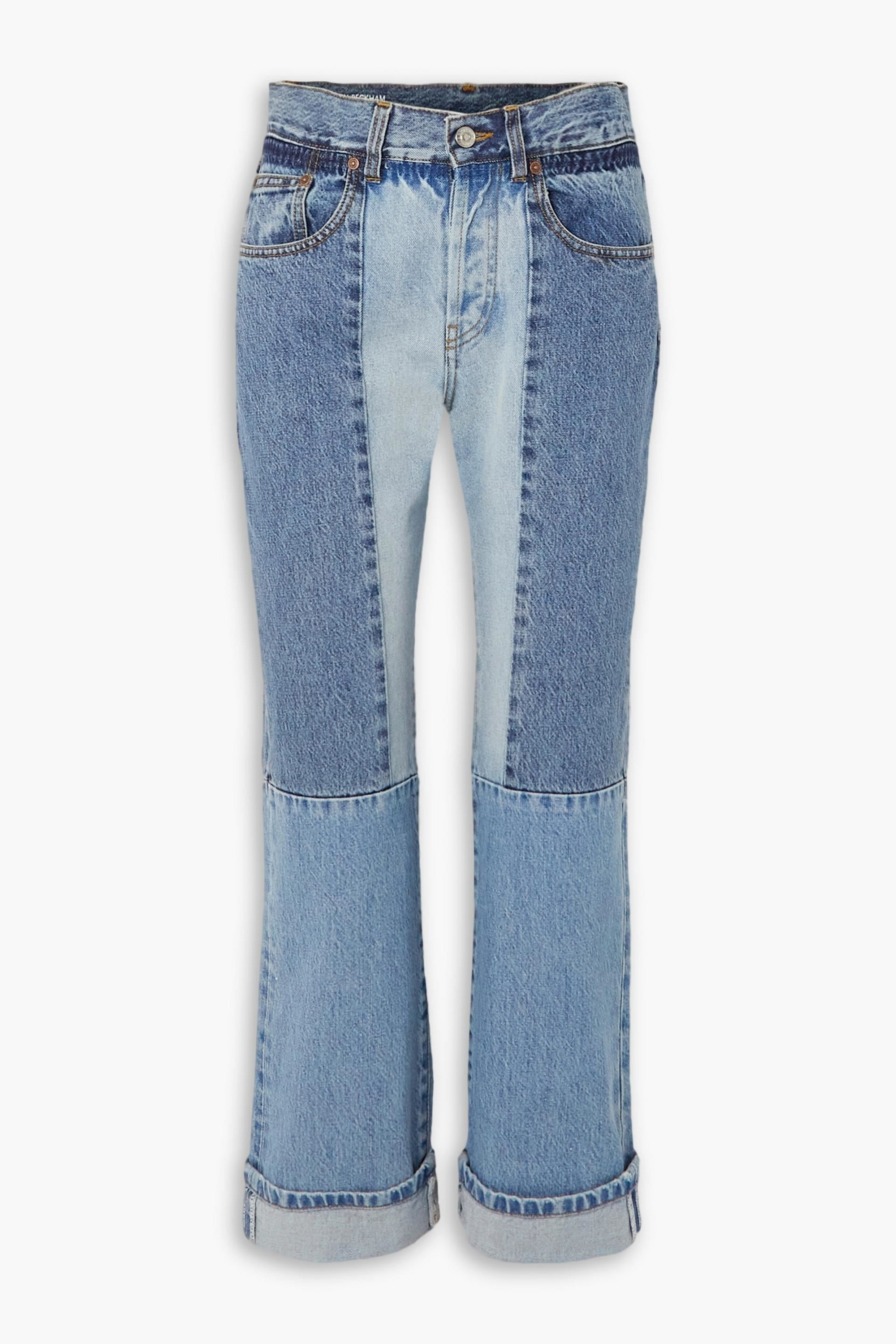 Victoria Beckham Victoria patchwork mid-rise jeans