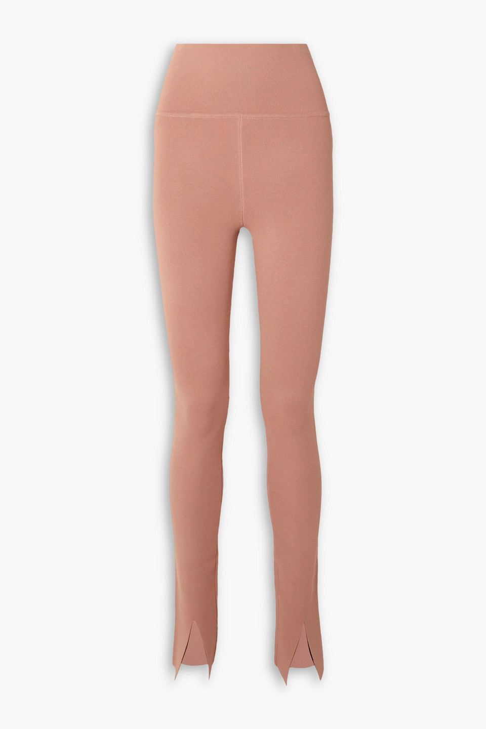 Victoria Beckham Stretch-knit Leggings In Neutral