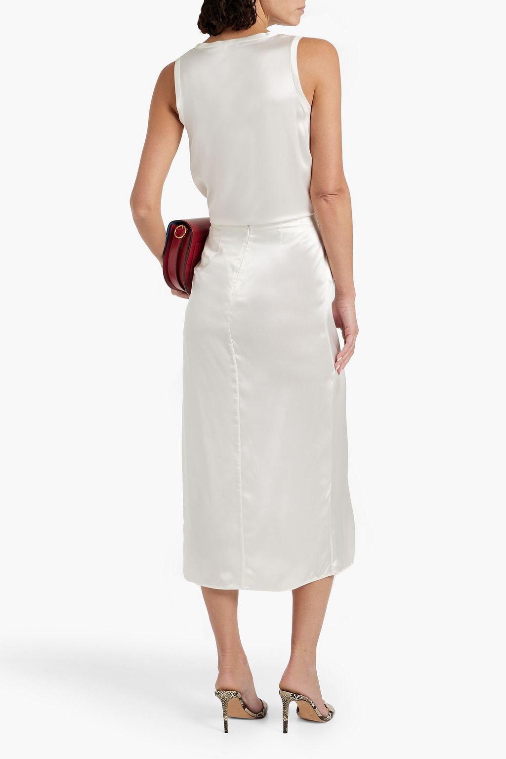 BRUNELLO CUCINELLI Silk-blend satin top