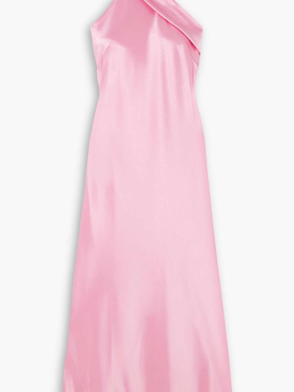 pandora satin halterneck midi dress
