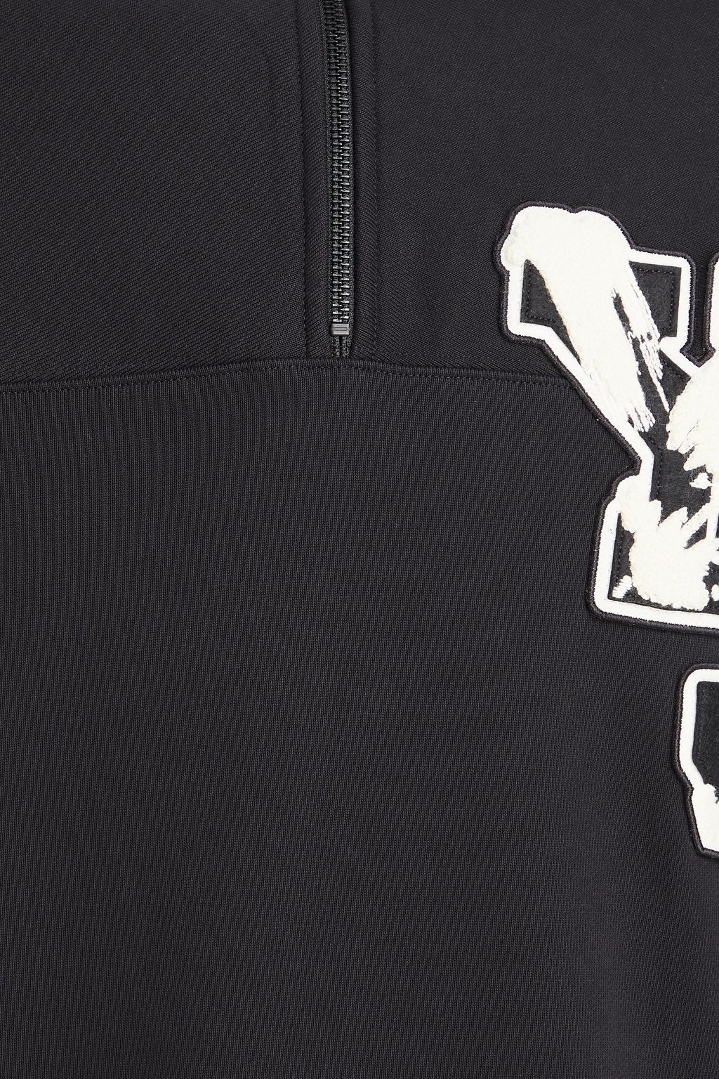 Y-3 سويت شيرت بنصف سحّاب من قطن تيري فرنسي مطاطي بتصميم مطرّز