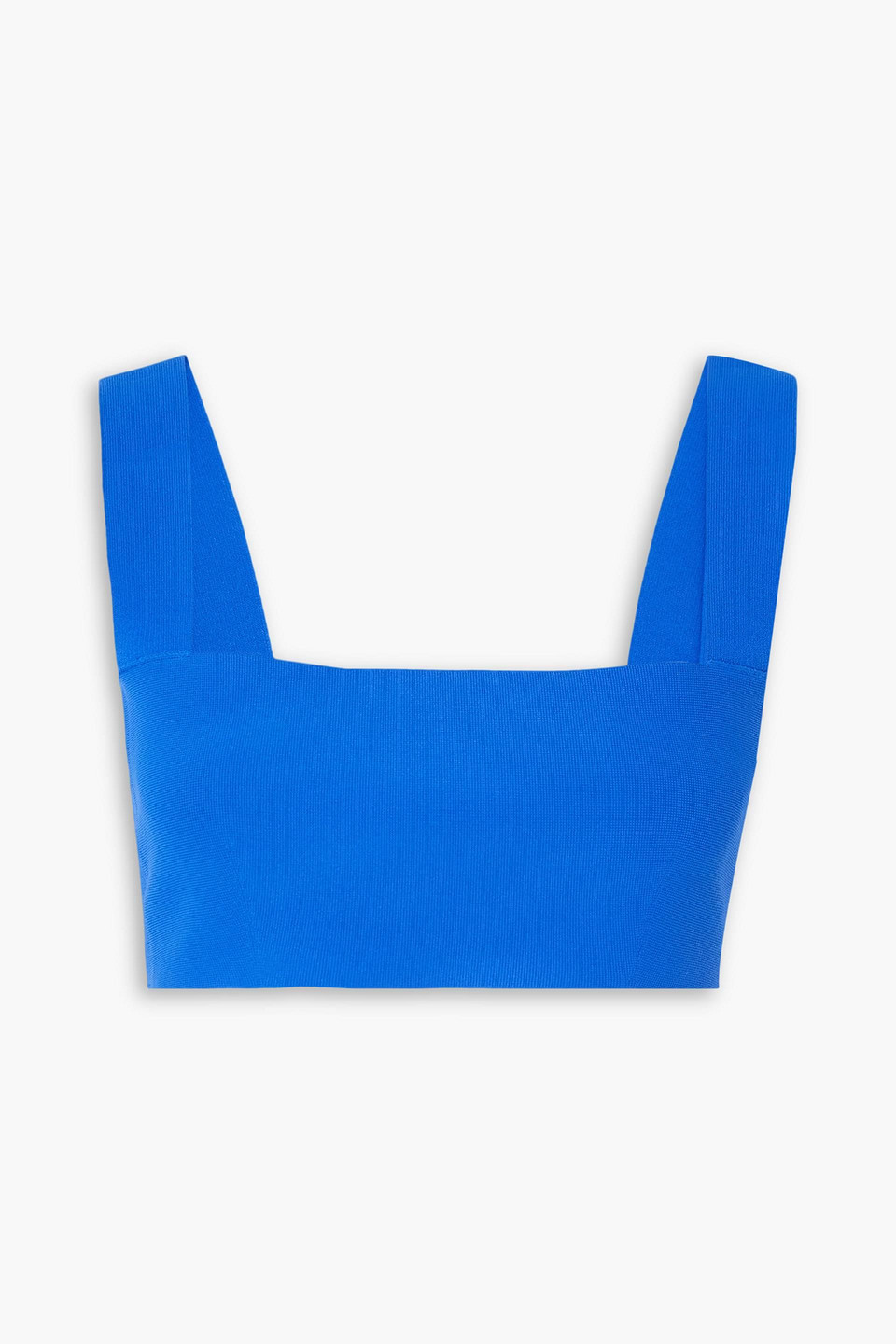 Victoria Beckham Vb Body Cropped Stretch-knit Top In Cobalt Blue