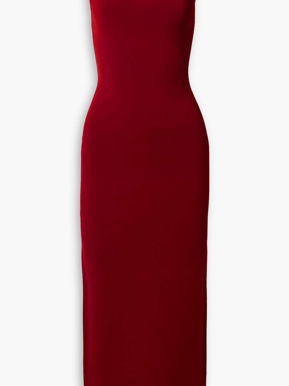 bella stretch-knit midi dress