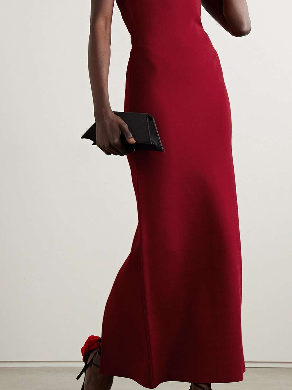 bella stretch-knit midi dress