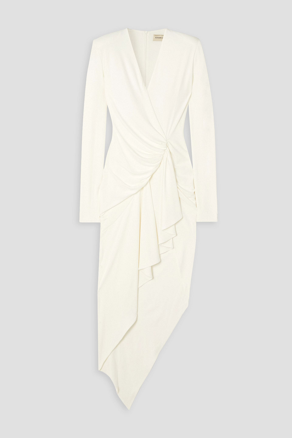 Alexandre Vauthier Asymmetrisches Kleid Aus Stretch-jersey Mit Wickeleffekt In Off-white