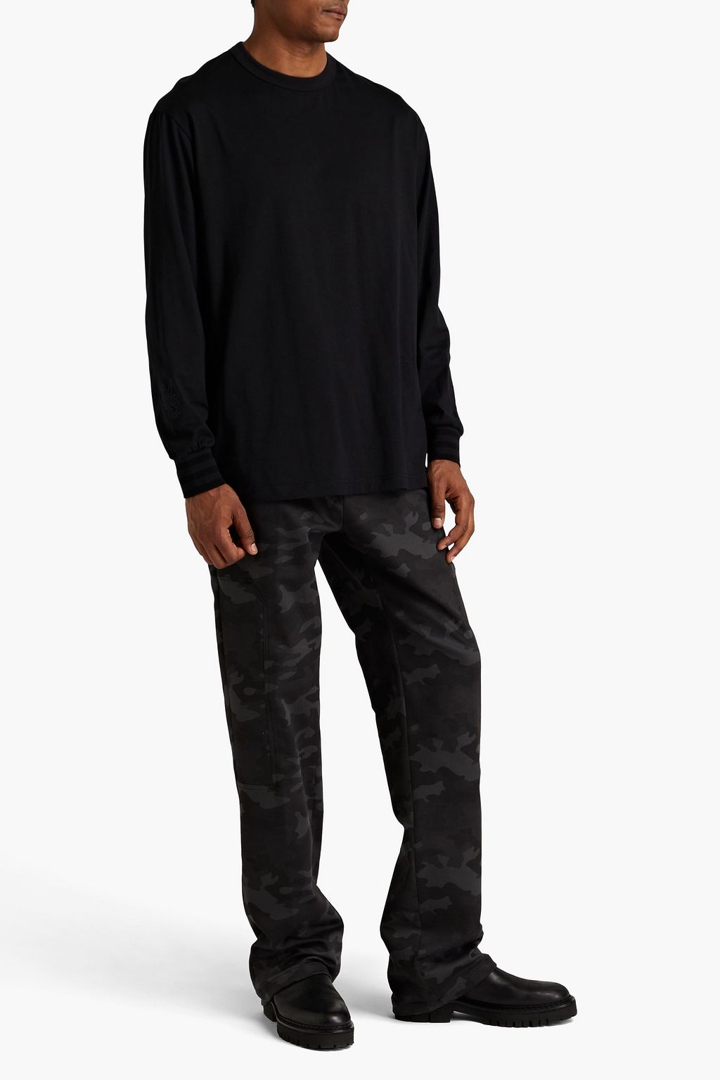 Y-3 Printed cotton-jersey T-shirt