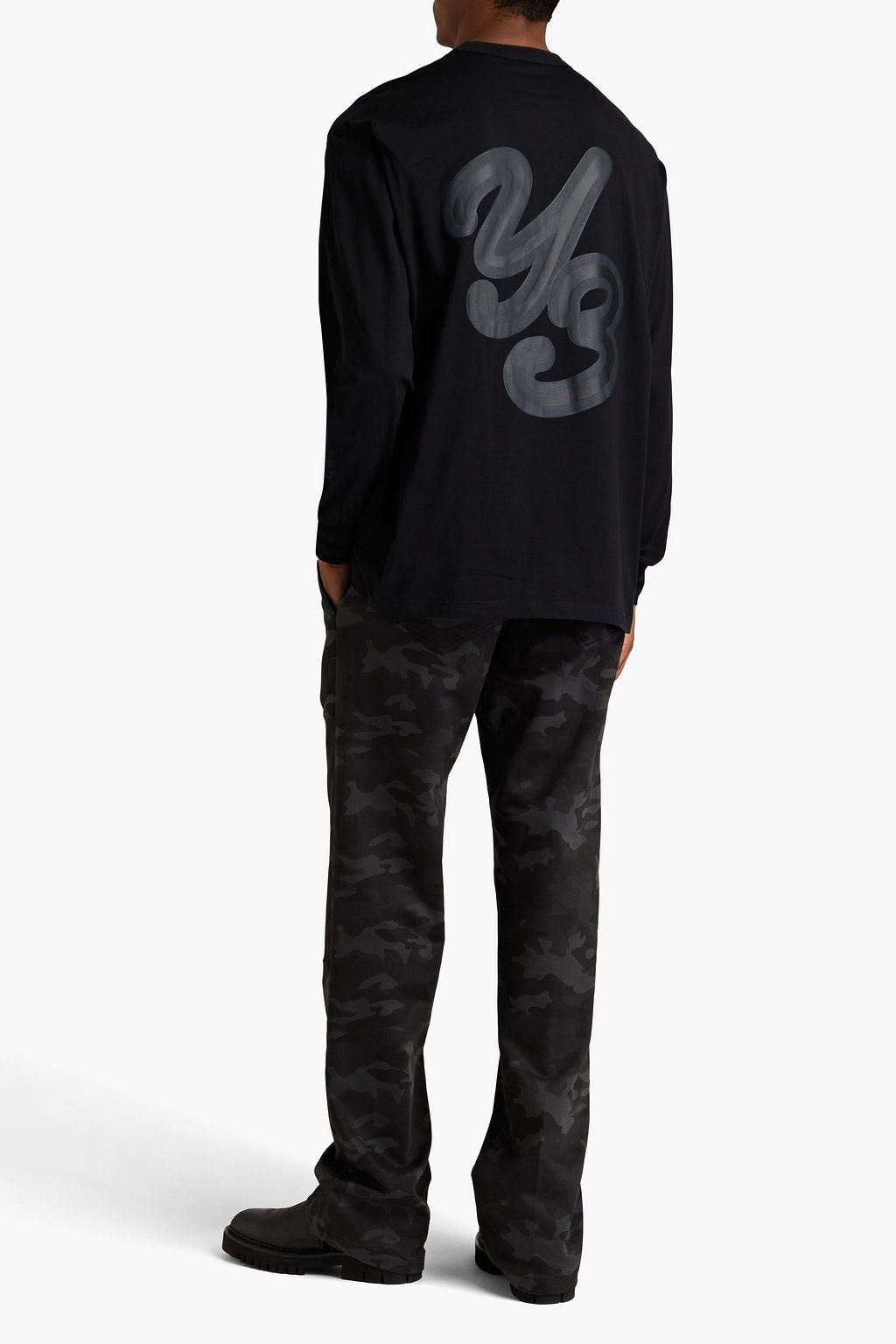 Y-3 Printed cotton-jersey T-shirt