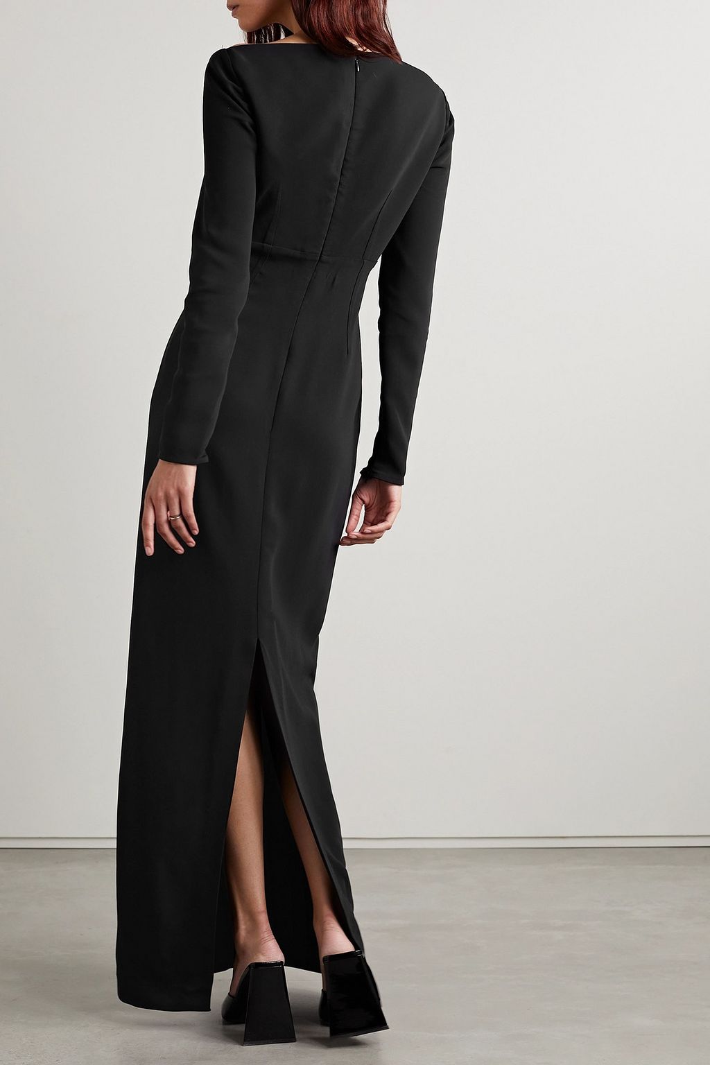ROLAND MOURET Maxikleid aus Webstoff mit Cut-out