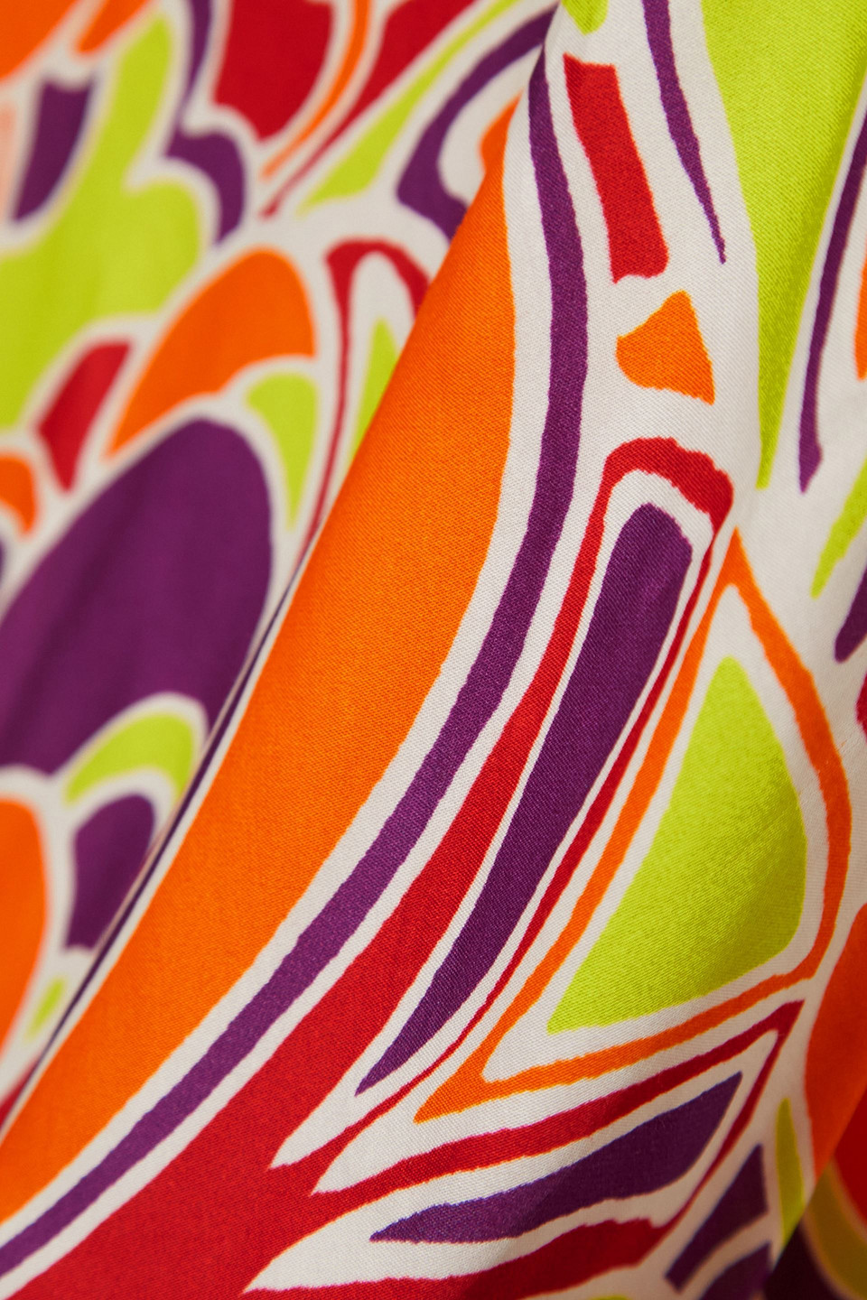 Rodarte Rose-brooch Abstract-print Crepe Slip Dress In Lindgrün