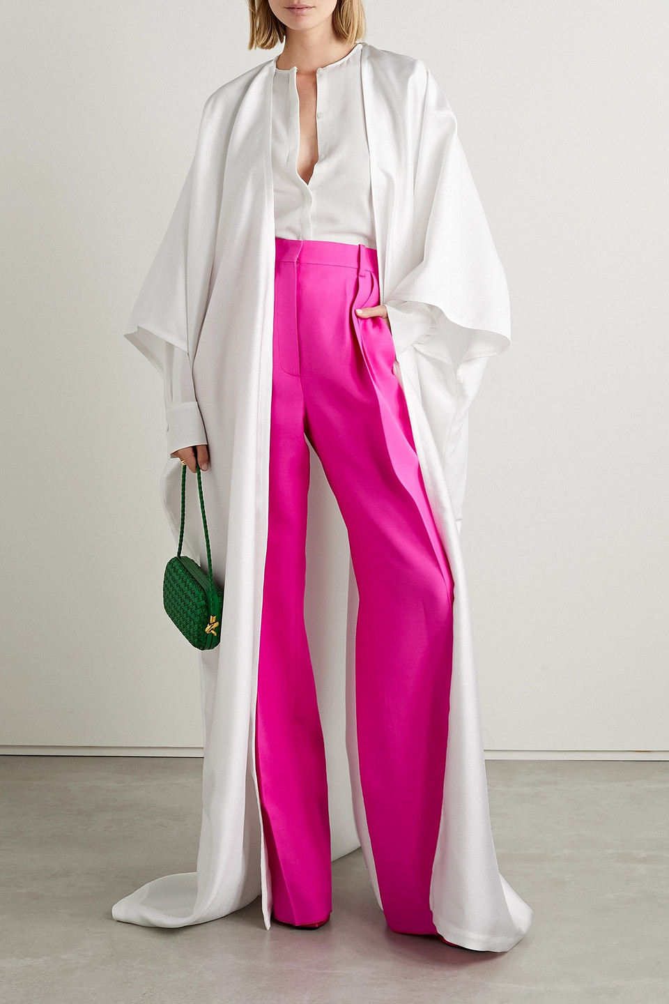  Reem Acra - Piqué Coat - White - Us 2 
