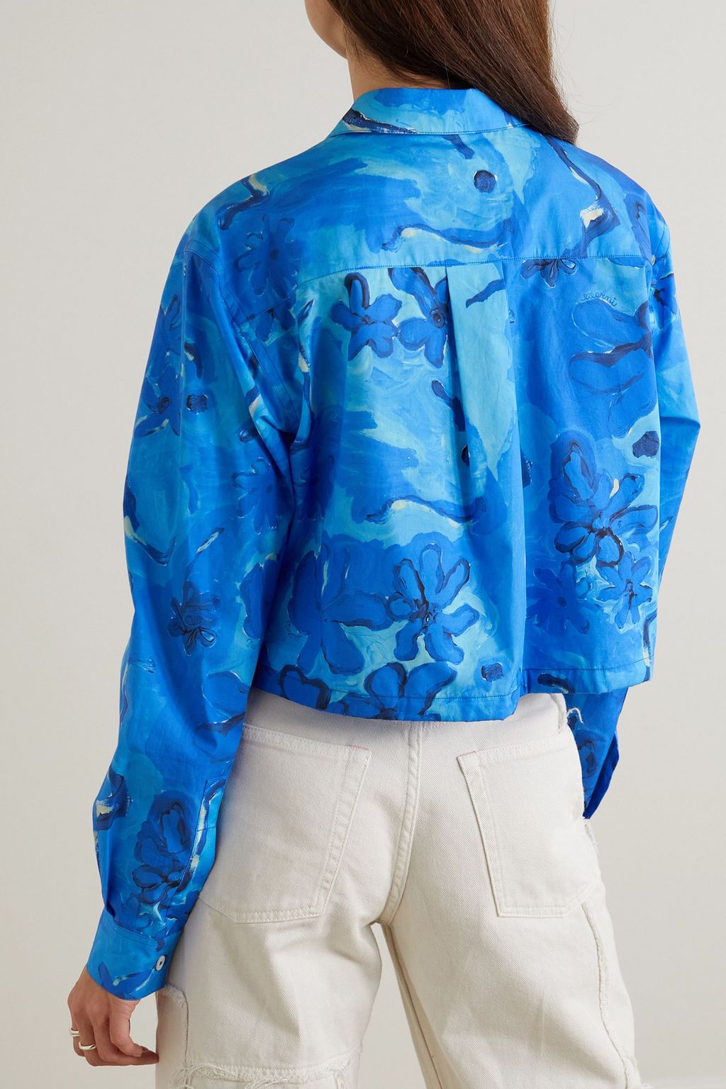 MARNI Floral-print cotton-poplin shirt
