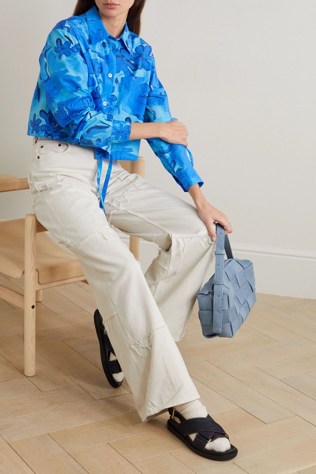 MARNI Floral-print cotton-poplin shirt