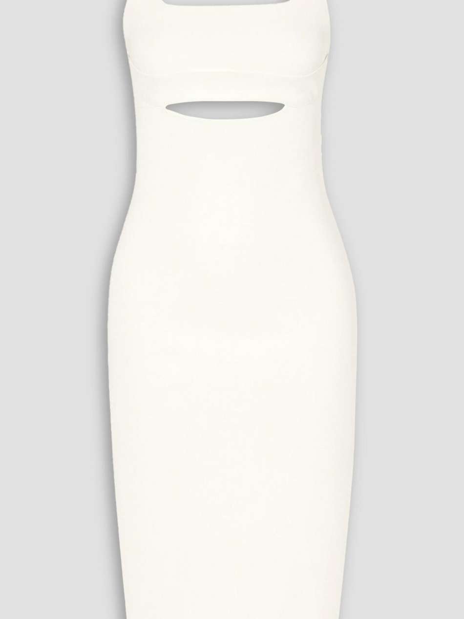 cutout stretch-knit midi dress