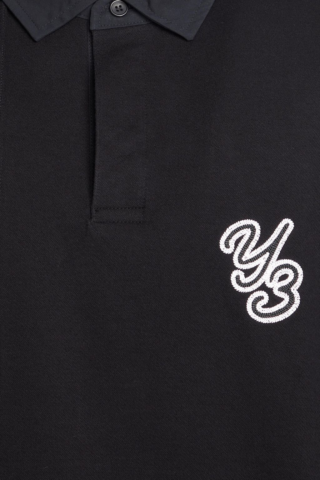 Y-3 Oversized embroidered cotton-piqué polo shirt