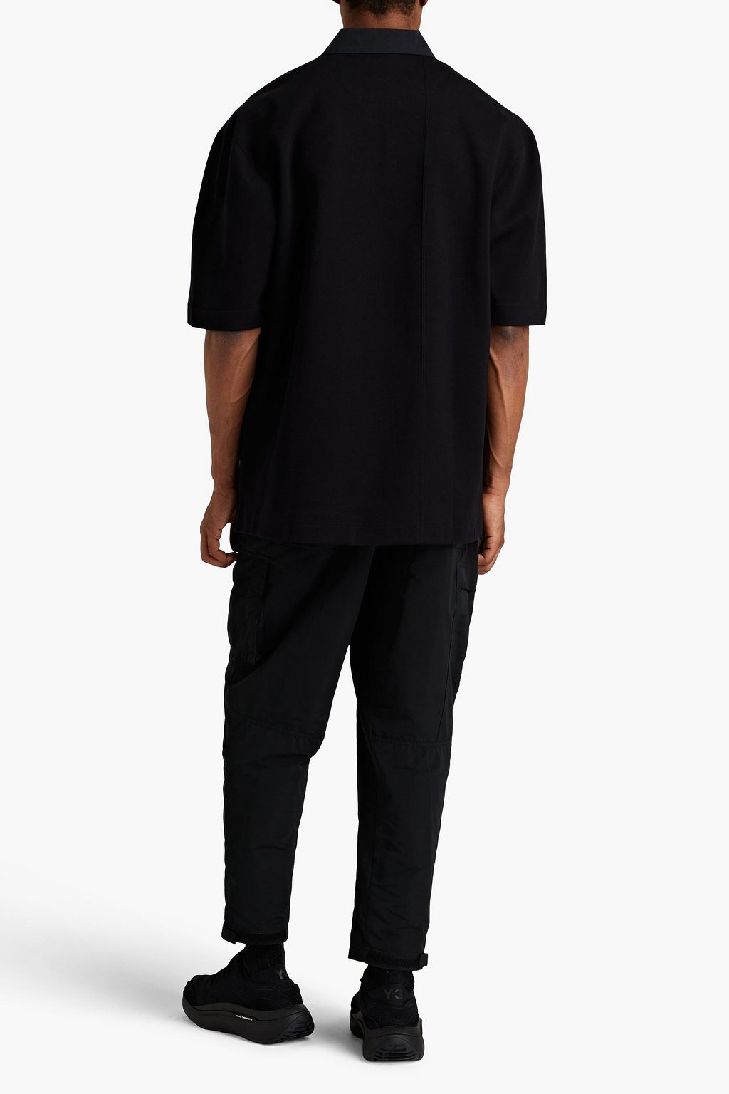 Y-3 Oversized embroidered cotton-piqué polo shirt
