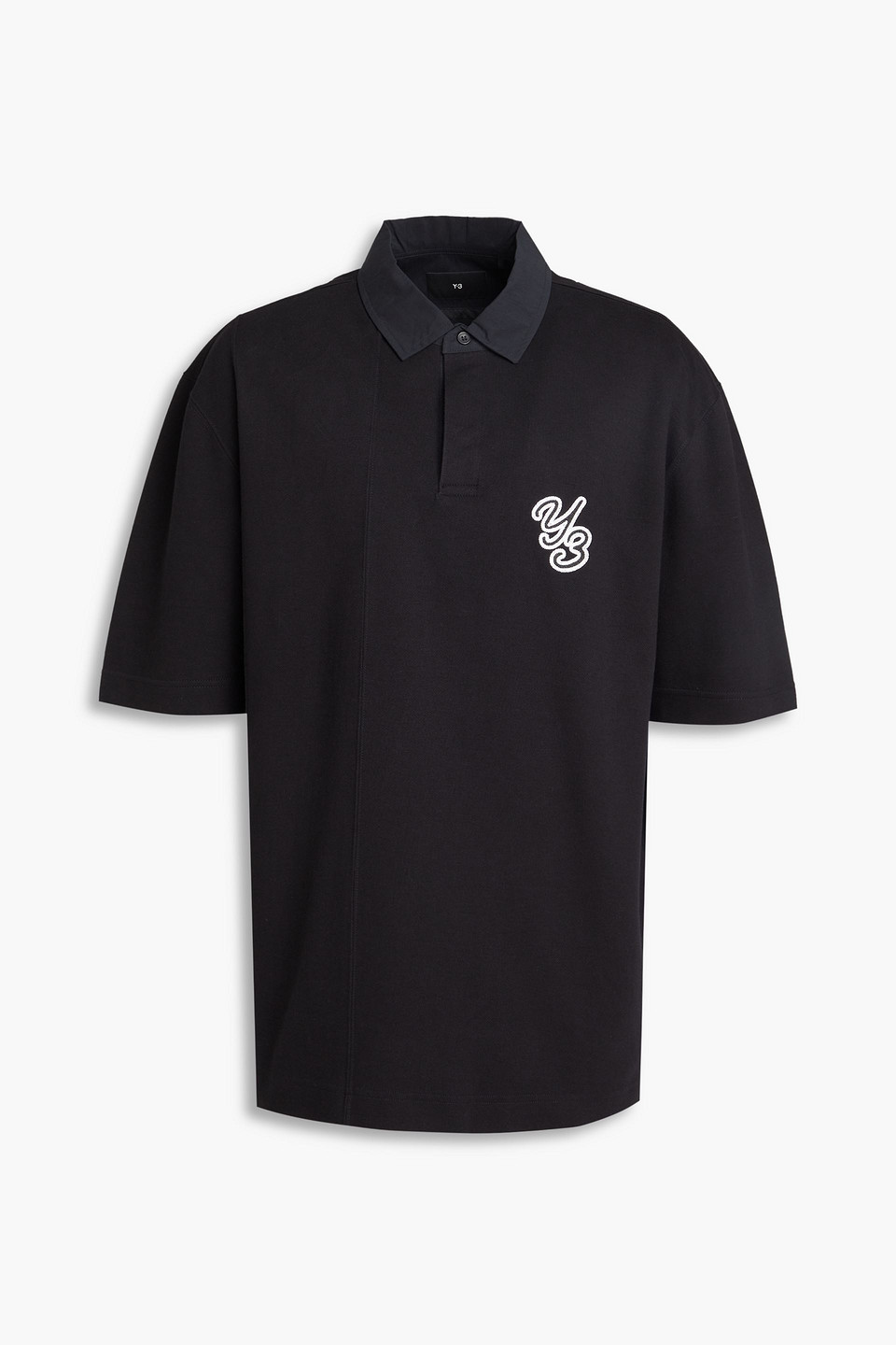 アクセサリー Y3 Y-3 Embroidered Cotton-twill Polo Shirt In Black | ModeSens