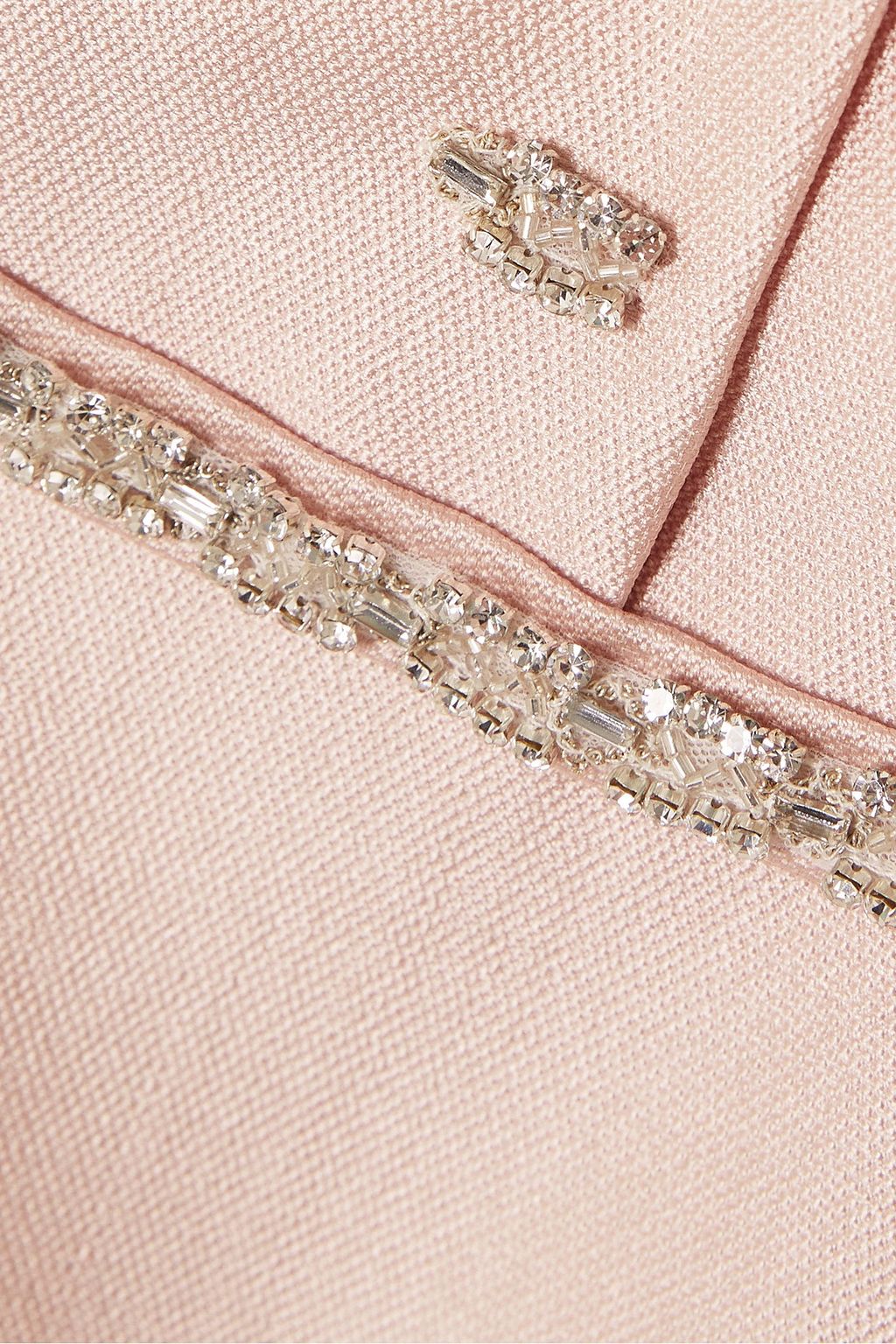 REEM ACRA 크리스털 장식 미카도 피케 미디 드레스