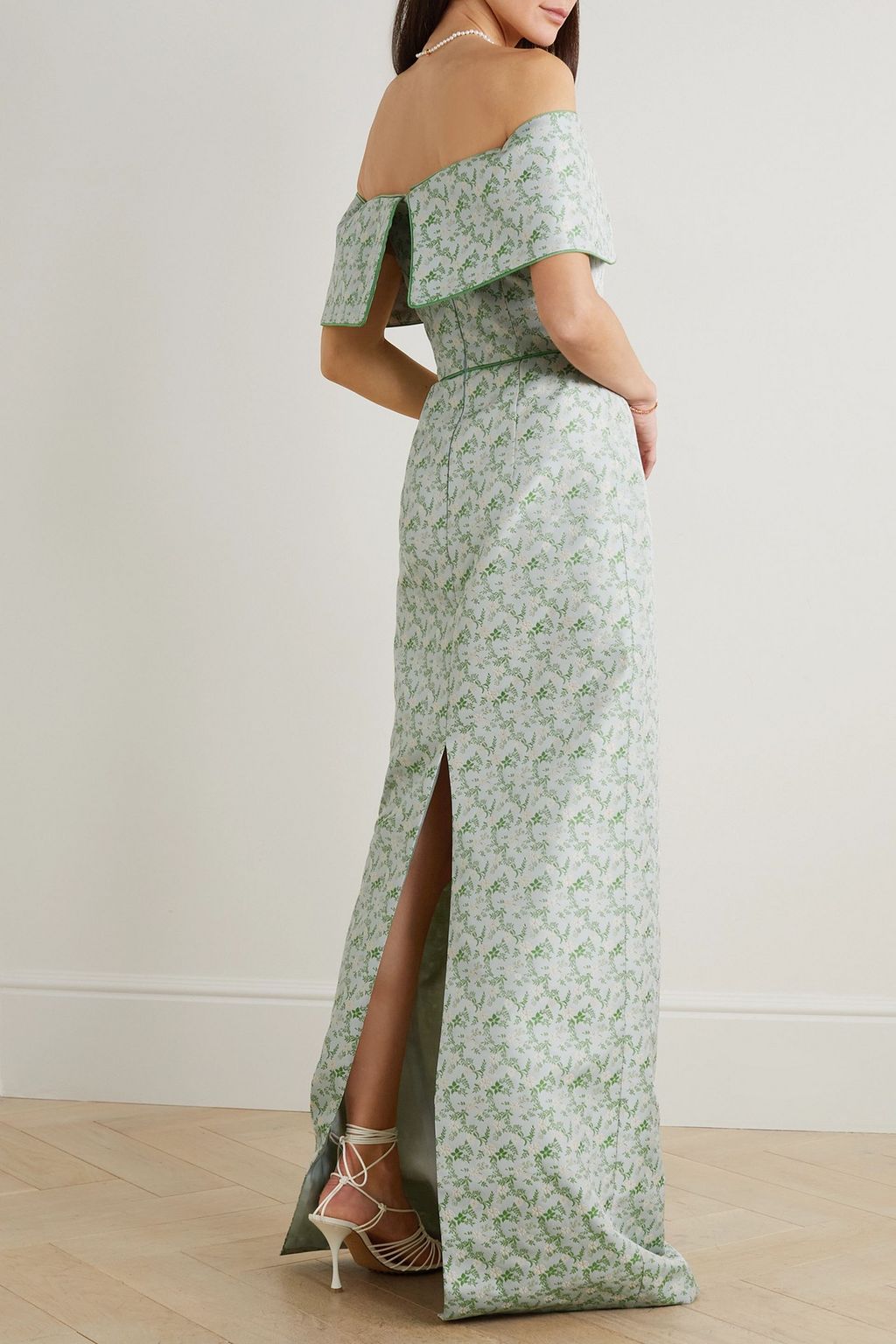 MARKARIAN Eveline off-the-shoulder floral-brocade gown
