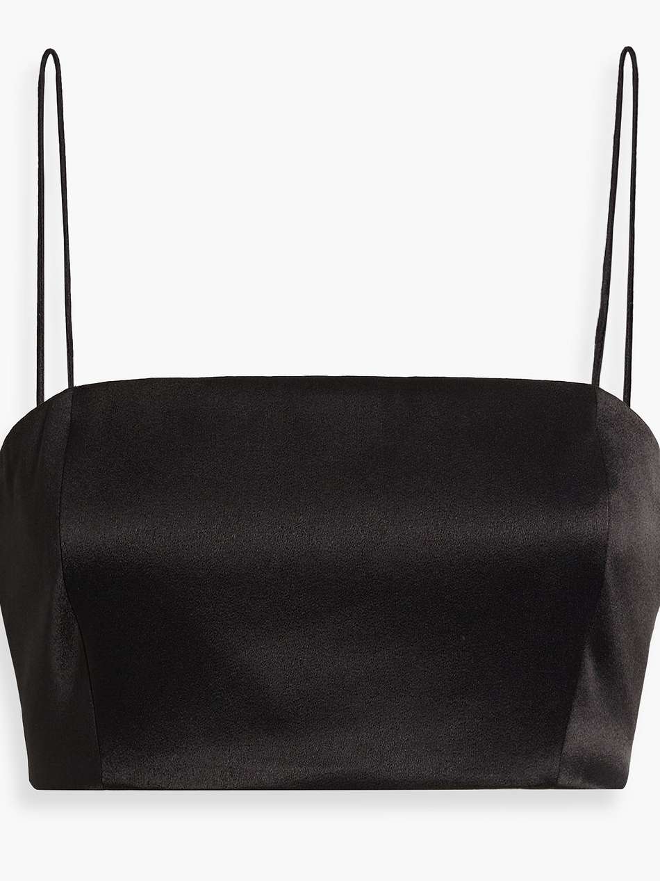satin-crepe bra top