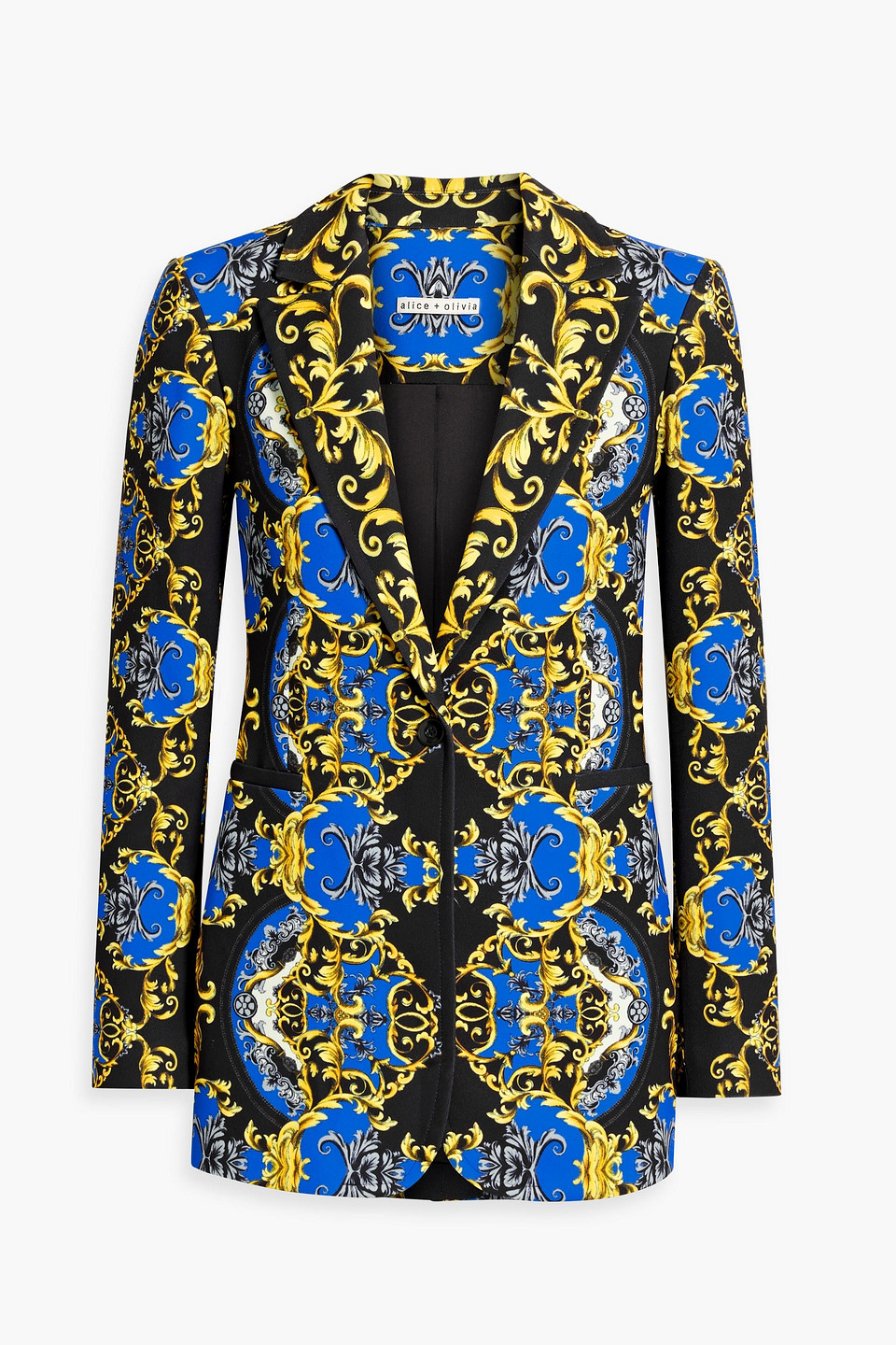 Alice Olivia - Brean printed crepe blazer - Blue - US 2