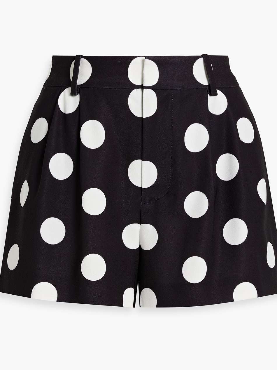 conry polka-dot crepe shorts