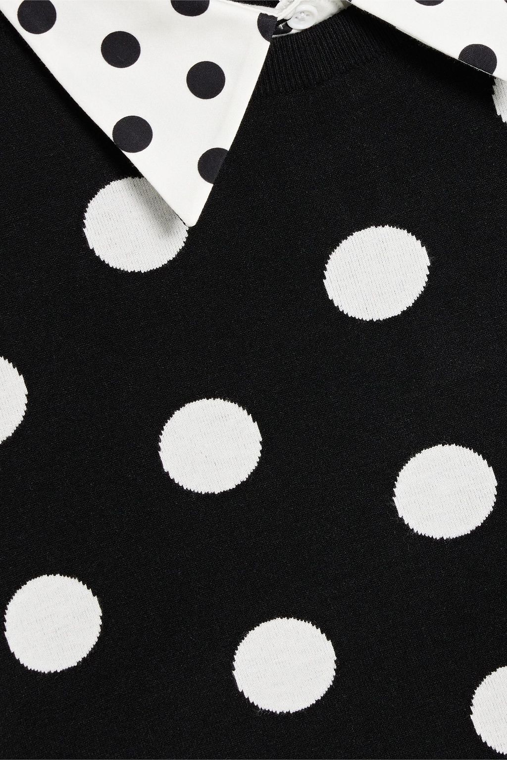 ALICE + OLIVIA Aster polka-dot jacquard-knit top