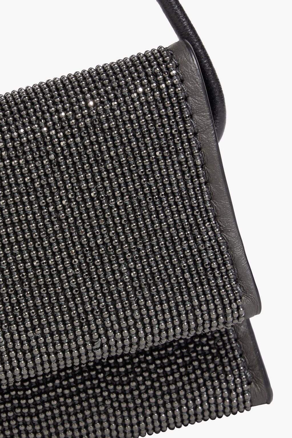 BRUNELLO CUCINELLI Beaded leather shoulder bag