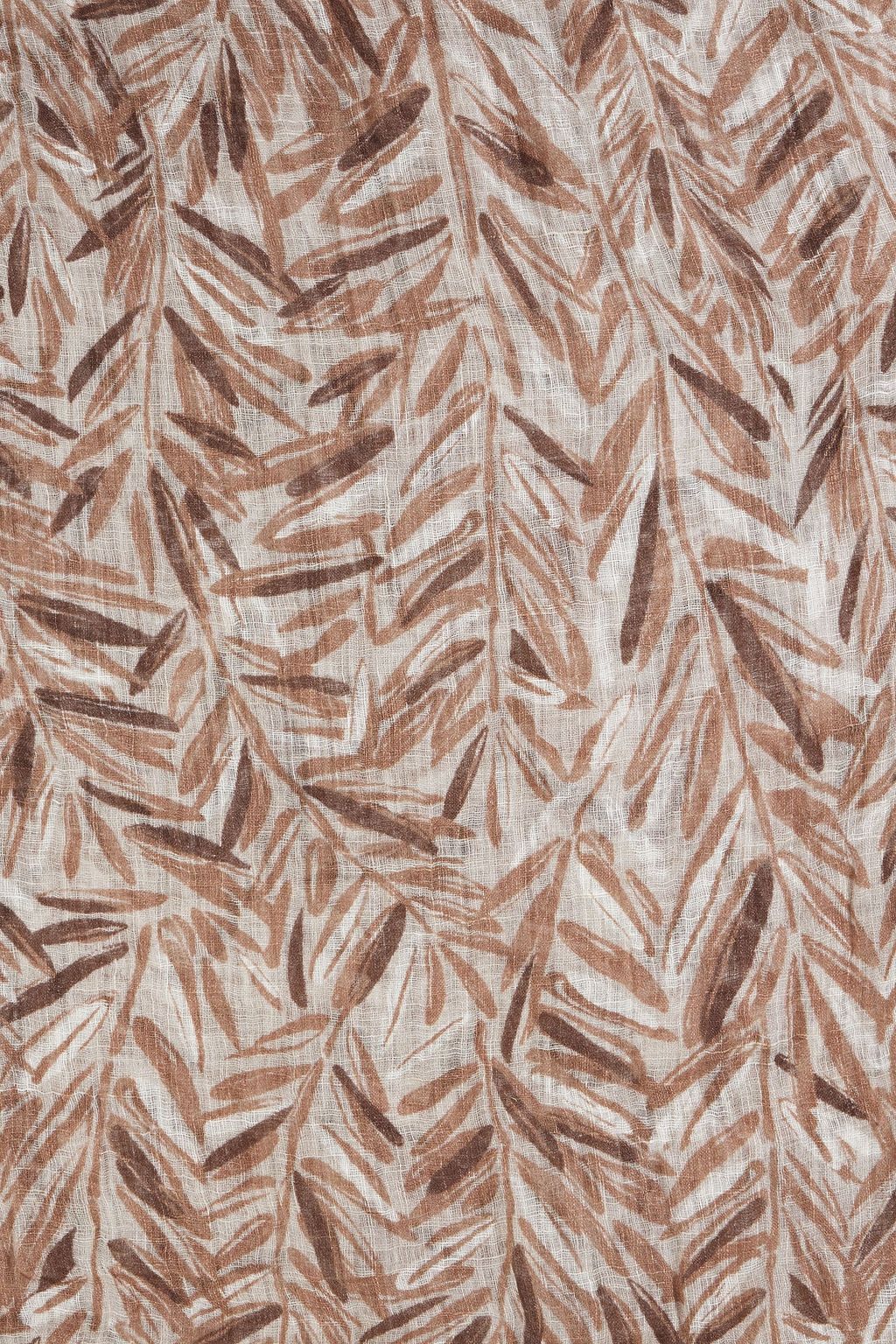 BRUNELLO CUCINELLI وشاح من الكتان الرقيق مزين بطبعات