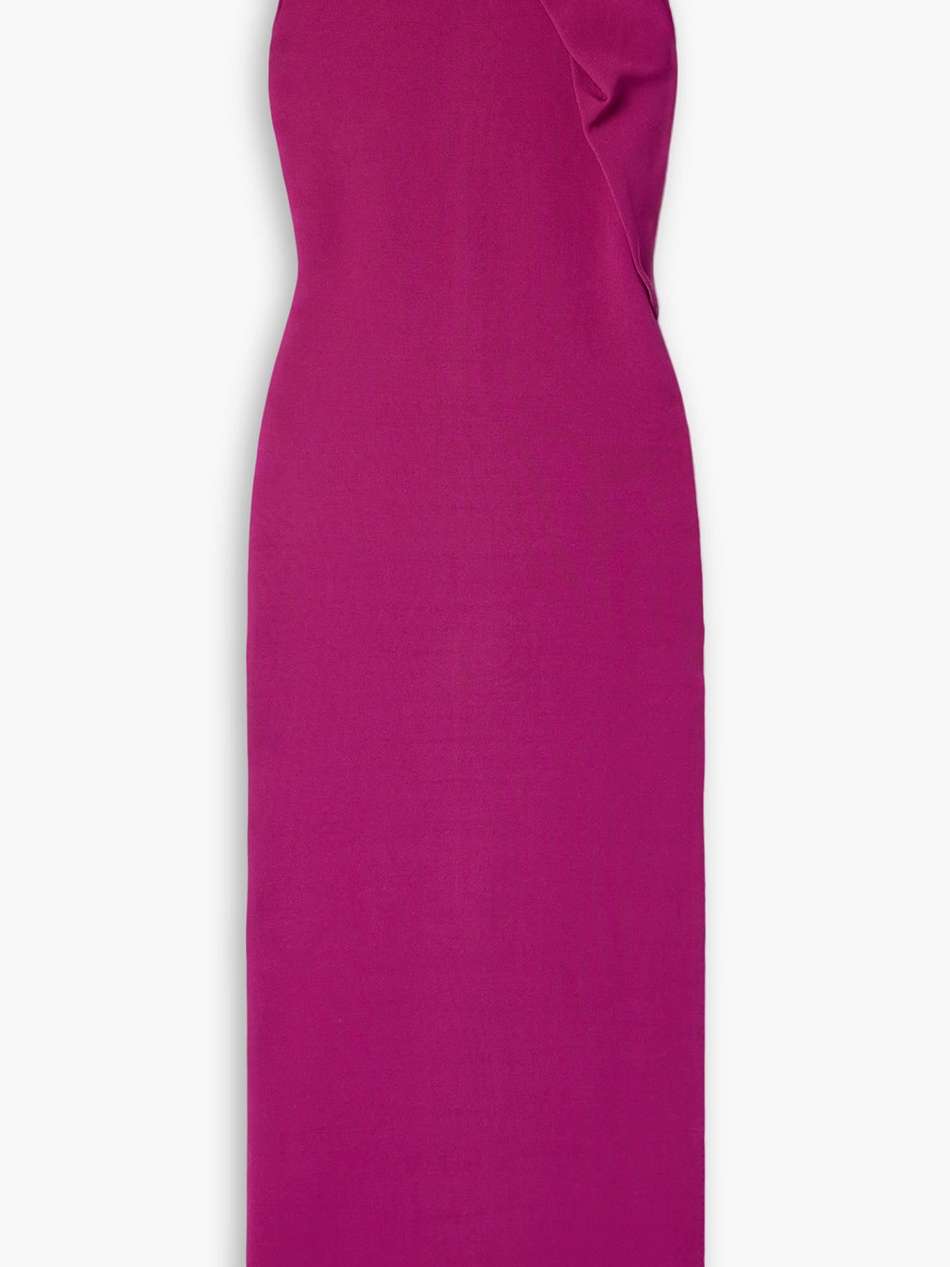 draped stretch-knit maxi dress