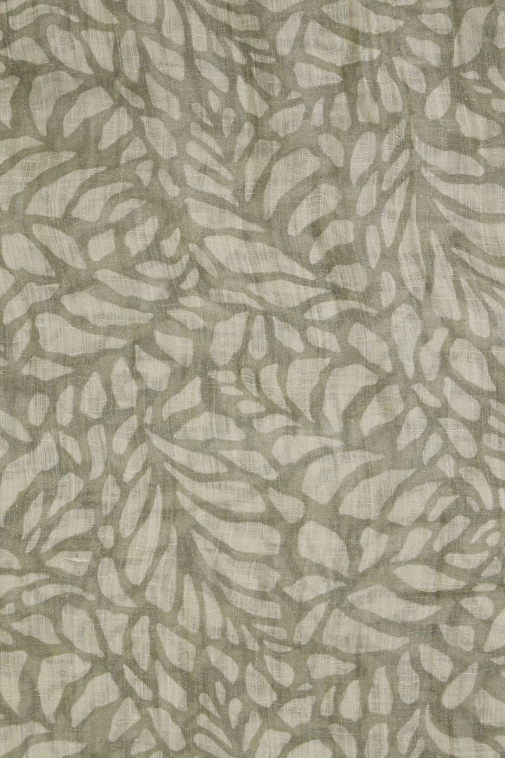 BRUNELLO CUCINELLI Printed linen-gauze scarf