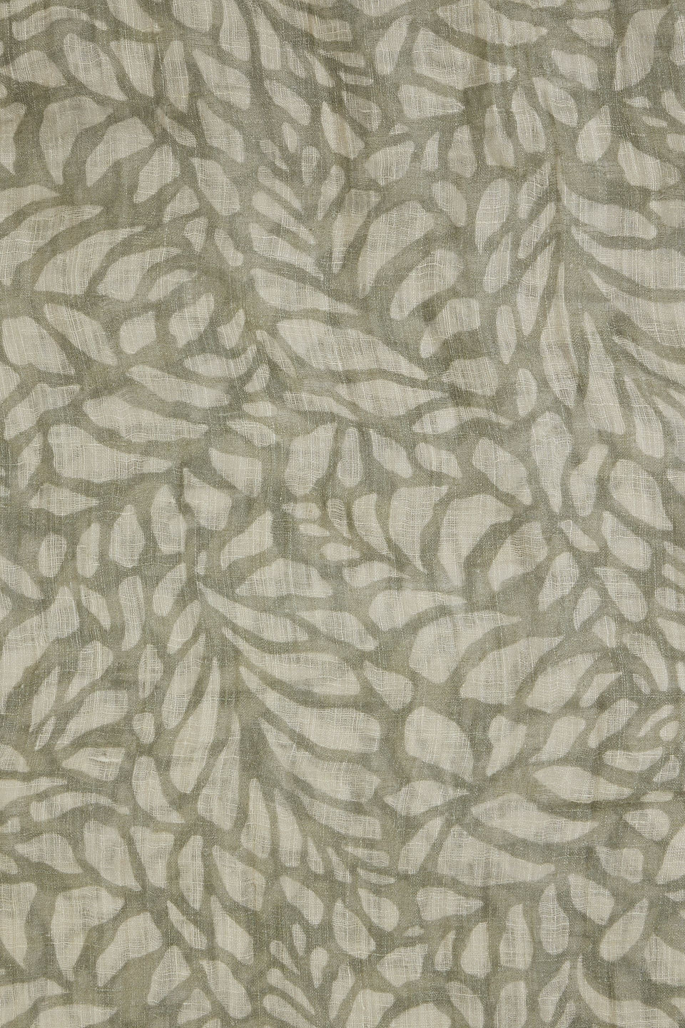 Brunello Cucinelli Printed Linen-gauze Scarf In Grey Green