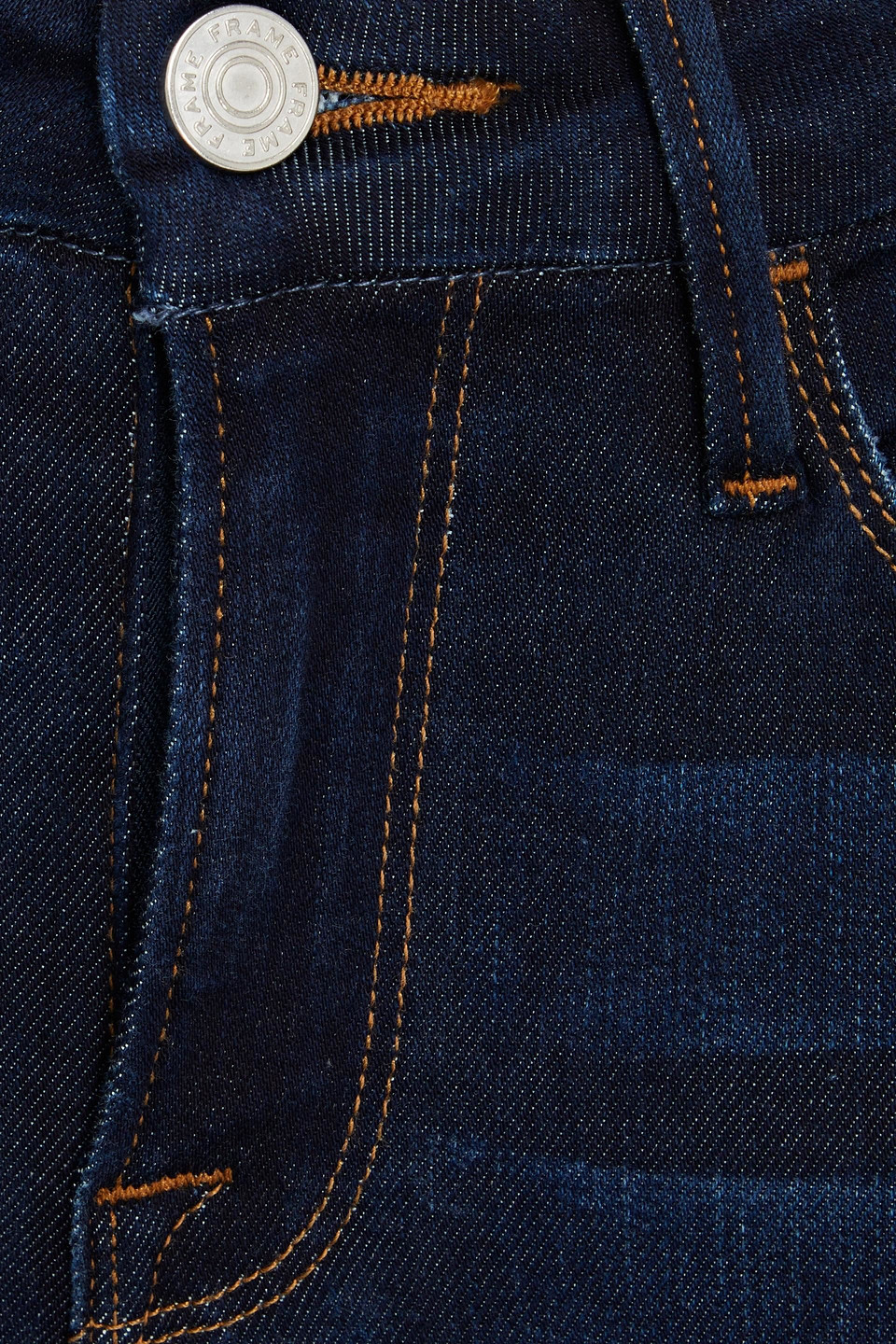 FRAME LE MINI BOOT FADED MID-RISE BOOTCUT JEANS