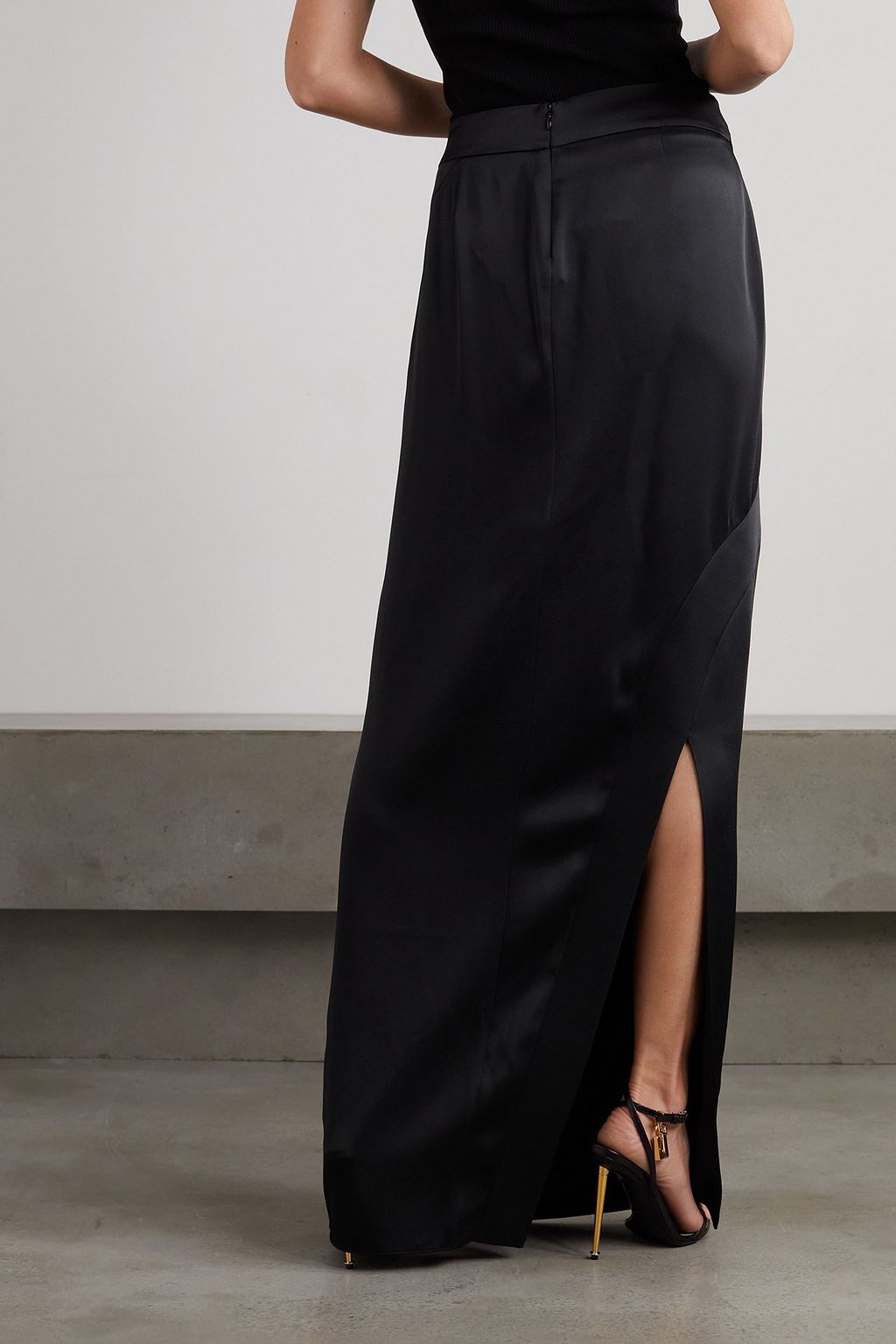 TOM FORD Satin-crepe maxi skirt