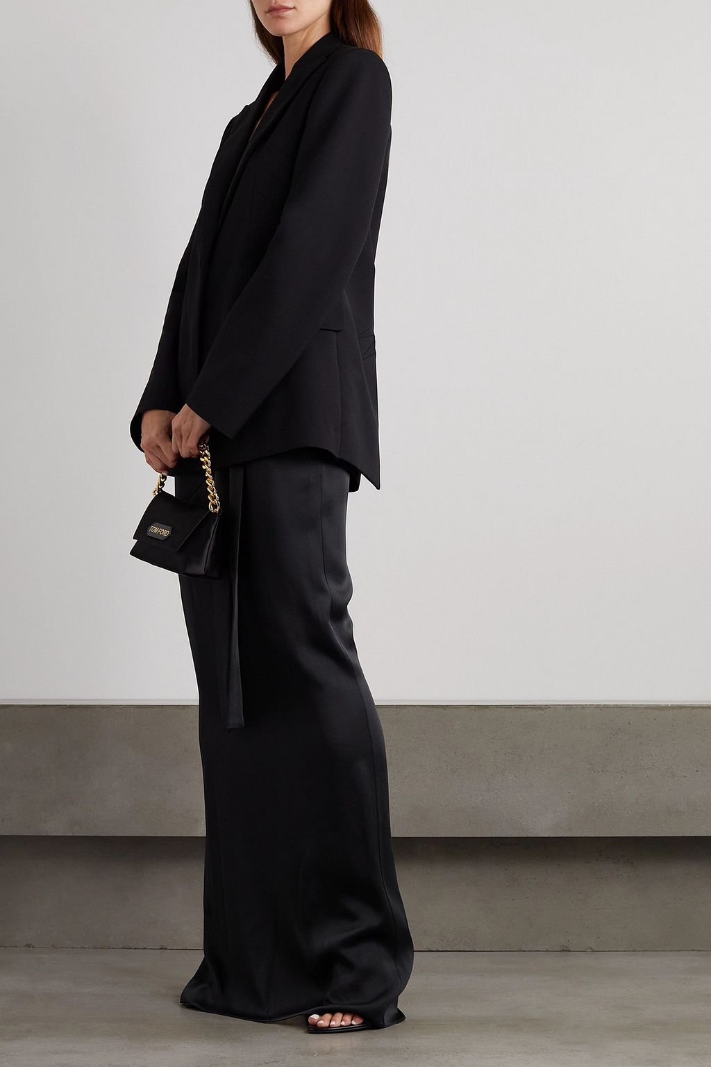 TOM FORD Satin-crepe maxi skirt
