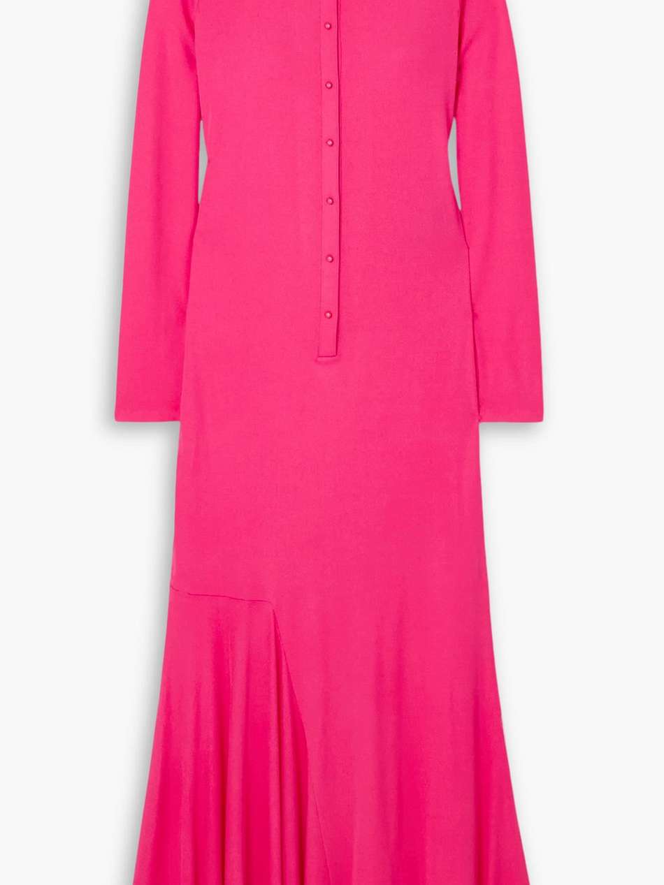 asymmetric jersey maxi dress