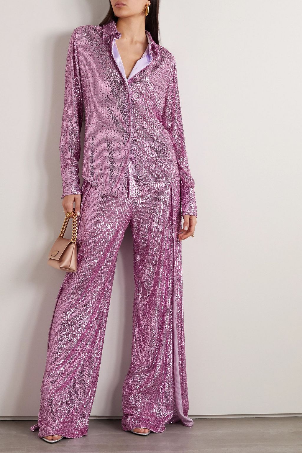 TOM FORD Sequined tulle shirt