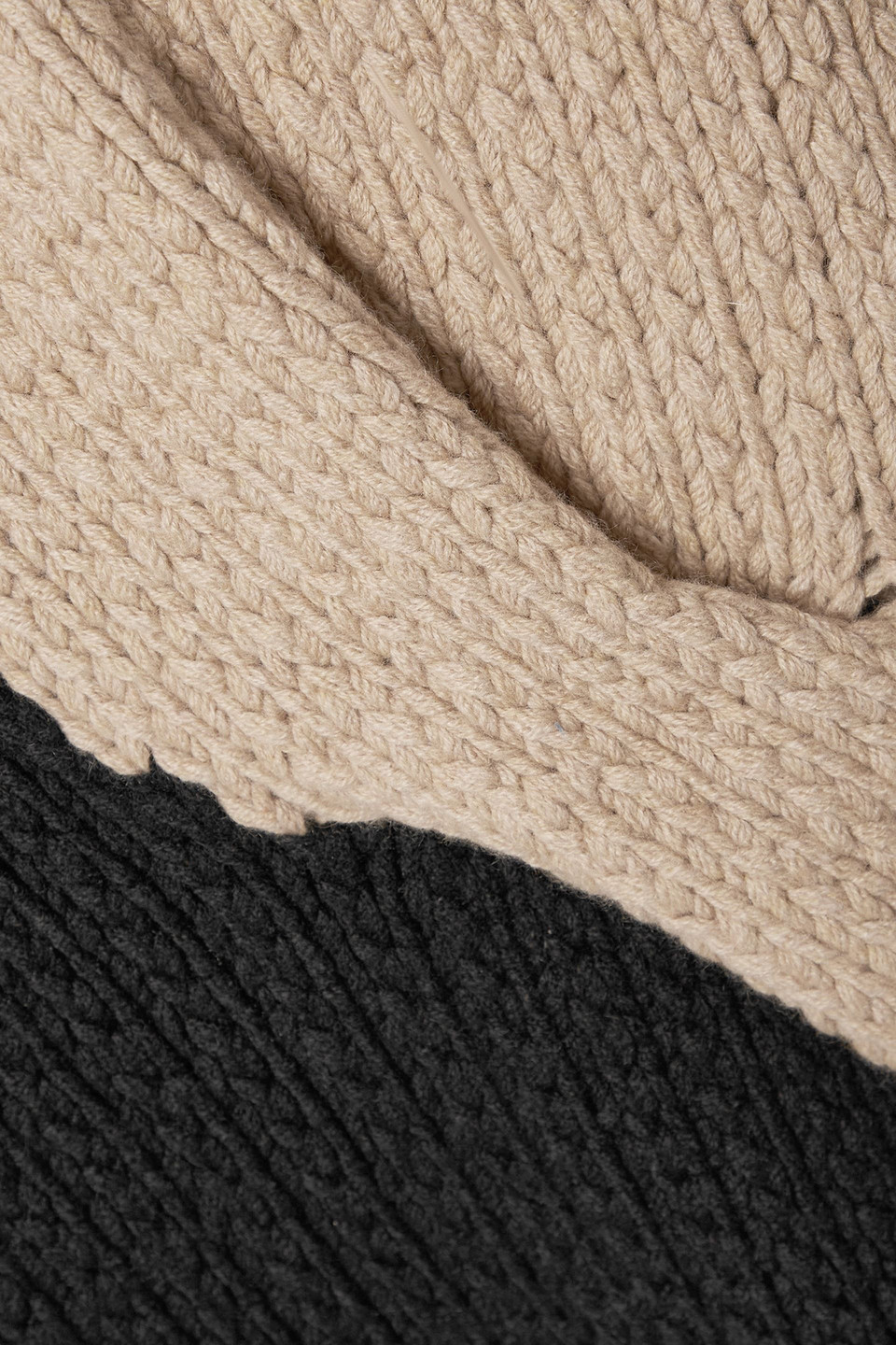 Partow Mia Two-tone Cashmere Sweater In Sand