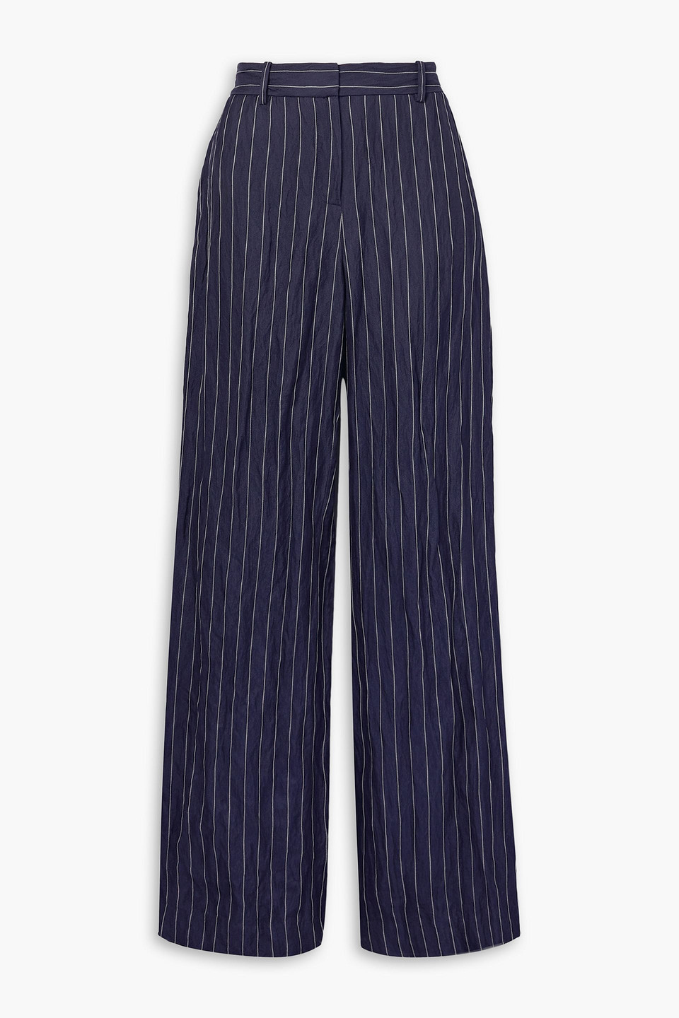 Sullivan pinstriped metallic twill straight-leg pants