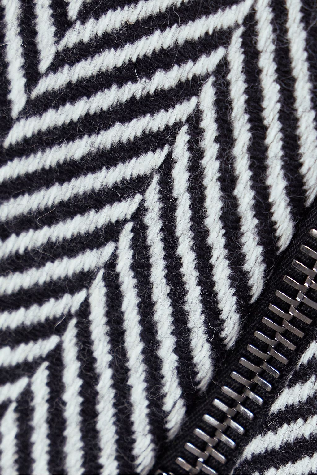 TOM FORD Belted herringbone wool-blend skirt