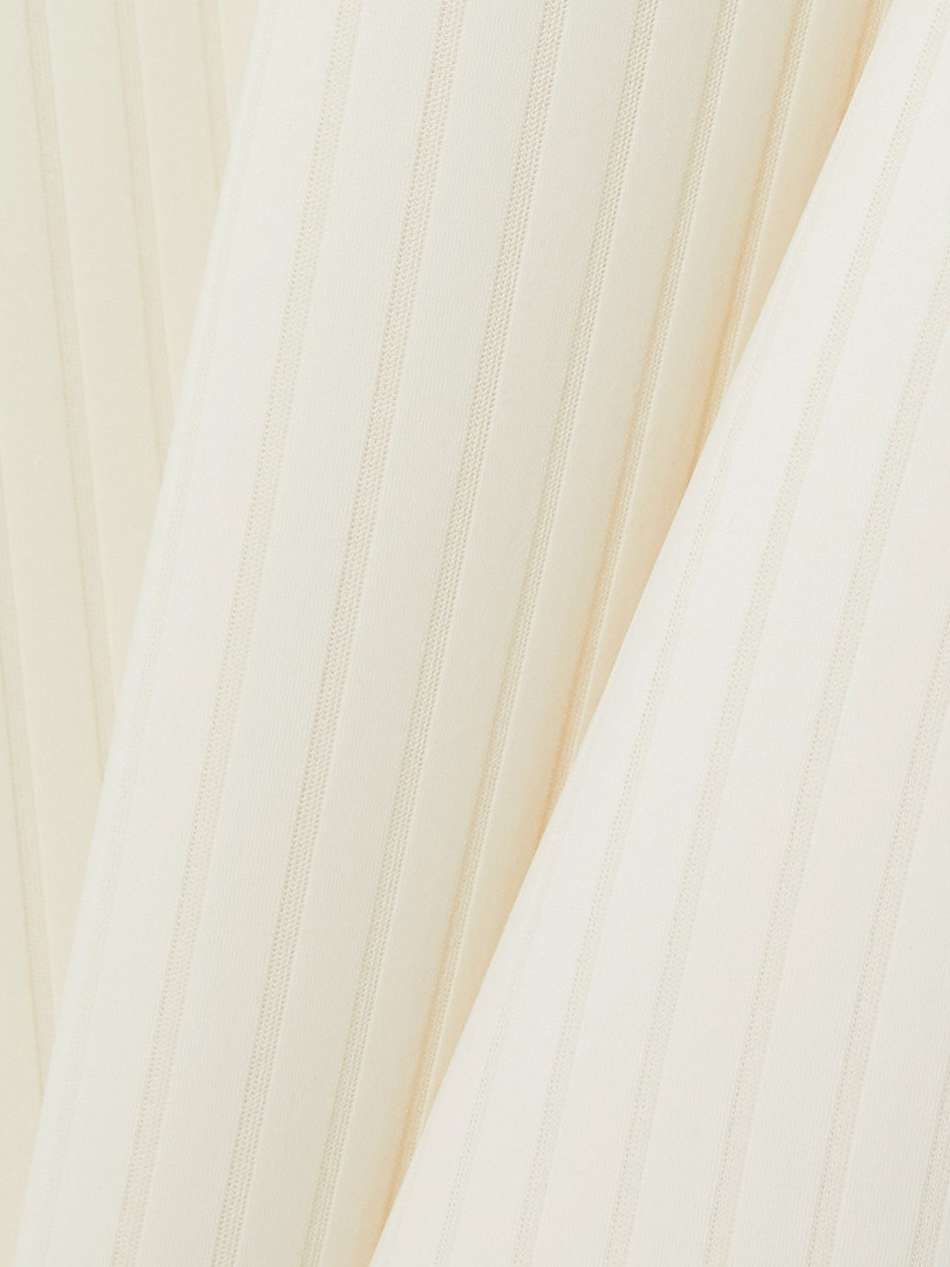 cutout ribbed stretch-knit midi turtleneck dress