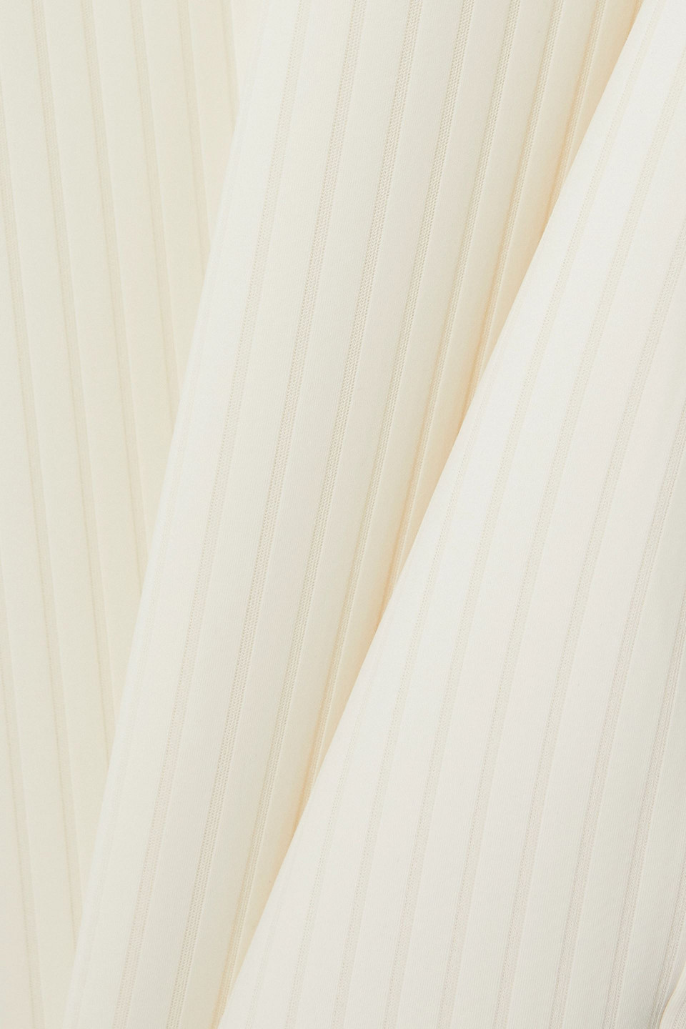 Halpern Cutout Ribbed Stretch-knit Midi Turtleneck Dress In Ivory