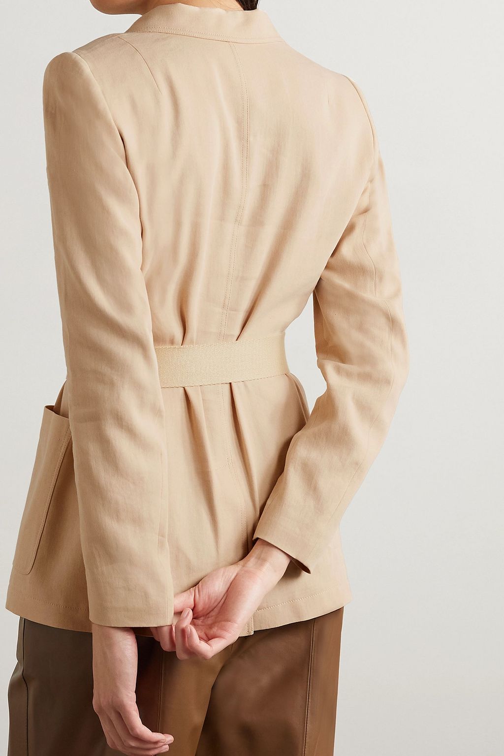 LAFAYETTE 148 Knox Jacke aus Twill aus einer Abaka-Baumwollmischung mit Gürtel