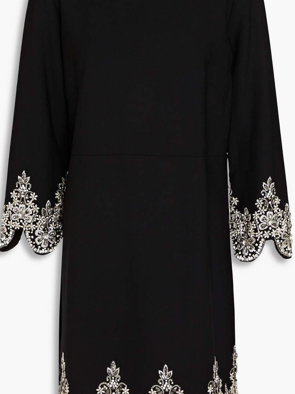 embellished wool-blend mini dress