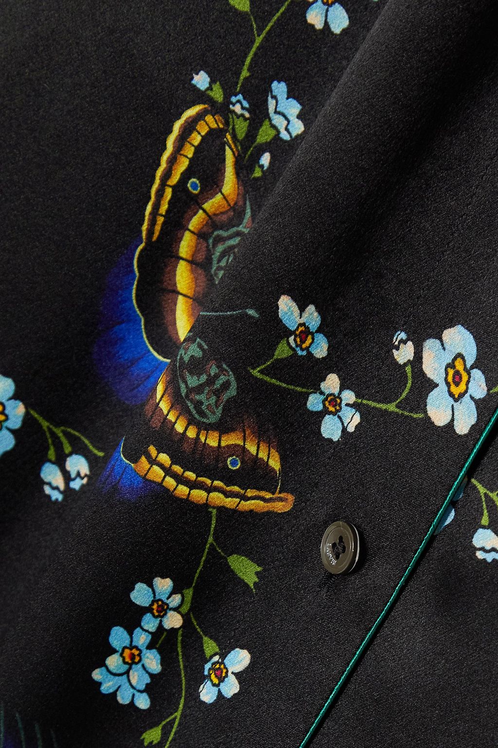 LANVIN Hemd aus Seidensatin mit Print